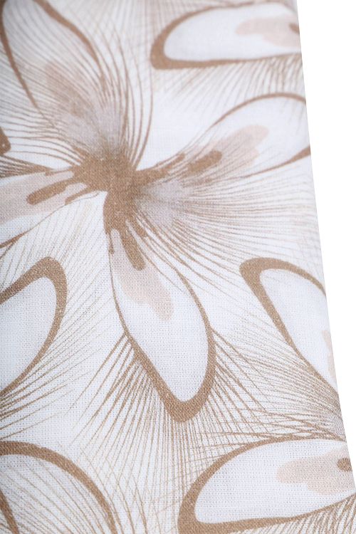 Camisa de lino con estampado beige Blue Industry Product / Detail