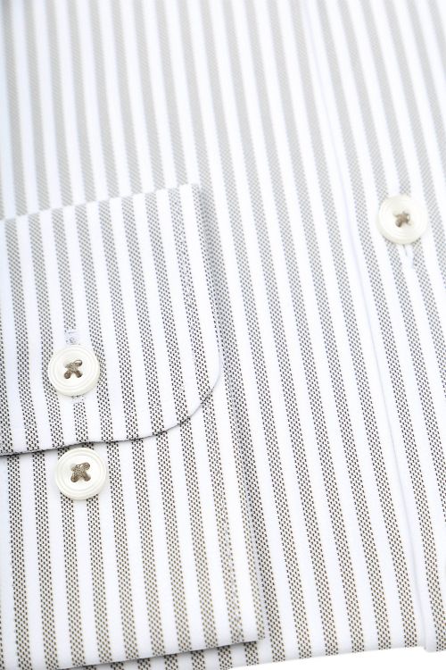 Pure Camisa funcional a rayas beige Product / Detail