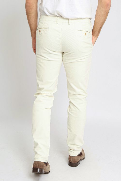 Suitable Chino Plato Corduroy Off Whitev Model / Voorkant