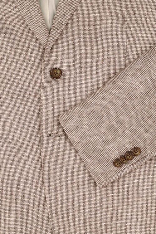 Suitable Blazer Pepita Linen Beige Product / Detail
