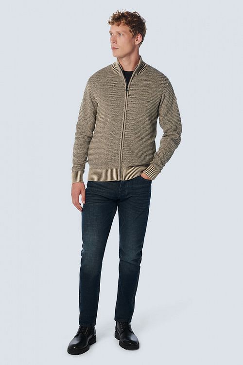 No Excess Vest Glidelås Greige Model / Voorkant