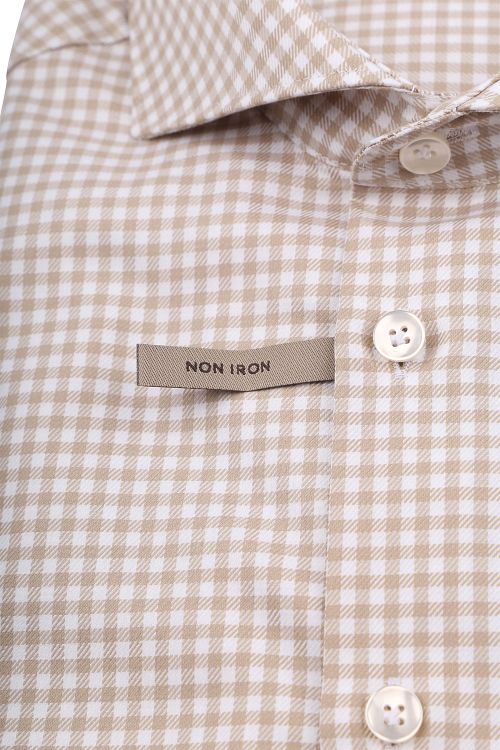 John Miller Shirt Checks Beige Product / Detail