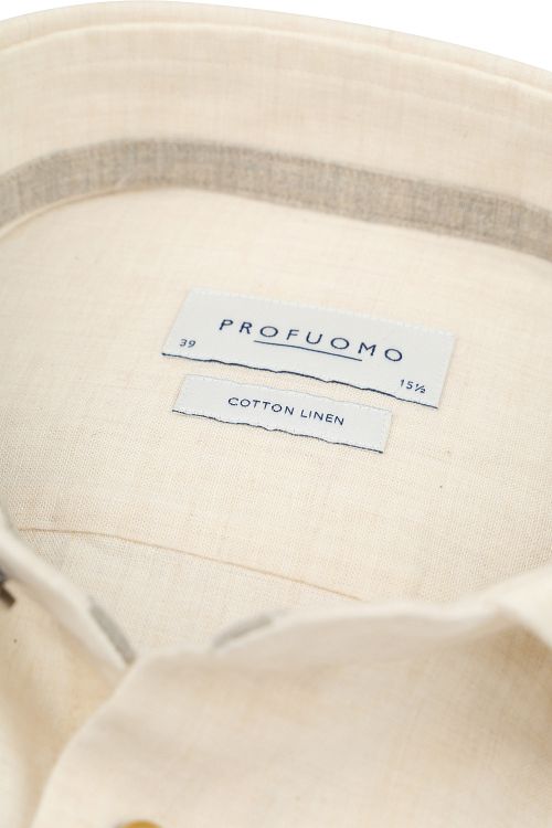 Profuomo Skjorta i linneblandning Ecru Product / Detail