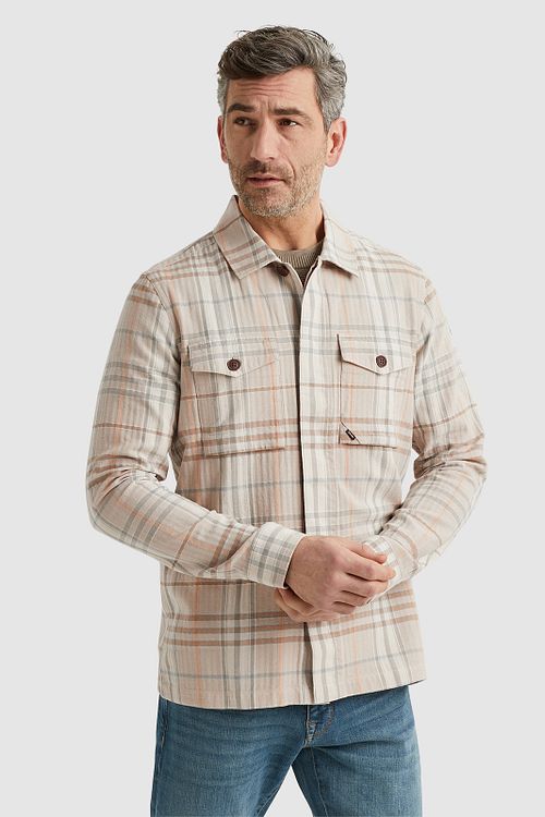 Vanguard Overshirt w beżową kratę Model / Voorkant