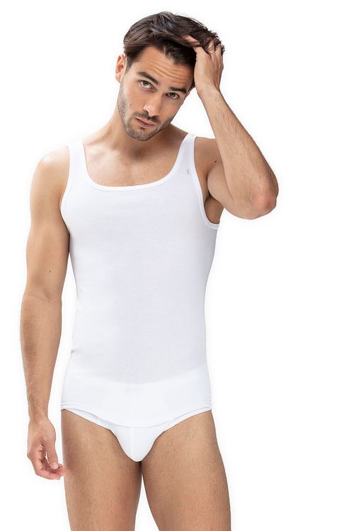 Mey Noblesse Athletic Singlet Biały Model / Voorkant