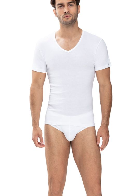 Mey Noblesse T-Shirt z dekoltem w serek, białe Model / Voorkant