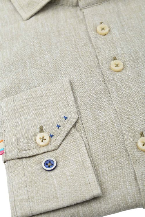Camicia R2 in misto lino verde chiaro Product / Detail