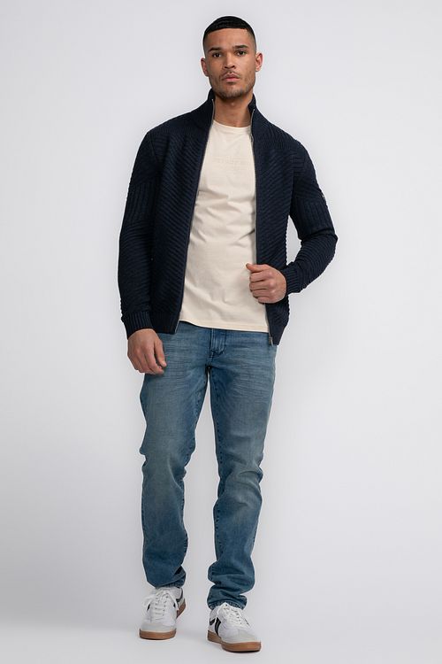 Petrol Nunam kabelstrikket vest marineblå Model / Voorkant