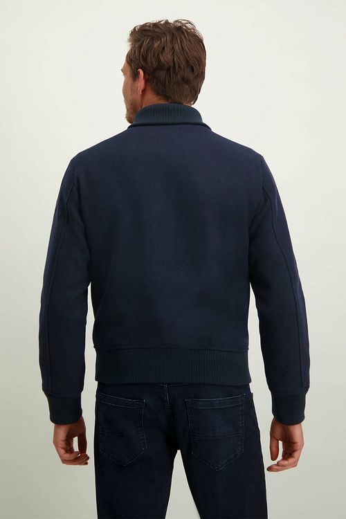 State Of Art Jakke Bomber Uld Navy Model / Achterkant