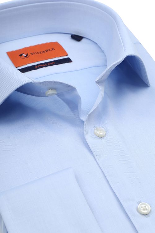 Suitable Skjorte med Dobbeltmanchet Blå Product / Detail