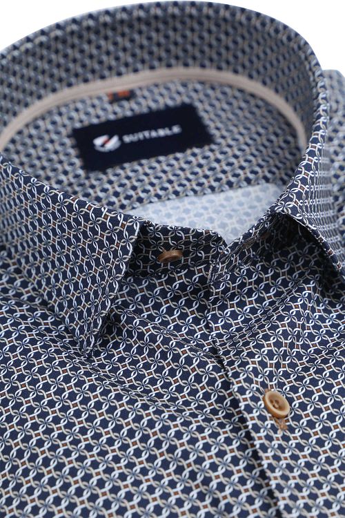 Suitable Skjorte Tryk Mørkeblå Product / Detail