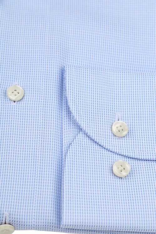 Profuomo Dobby Skjorte med Print i Lyseblå Product / Detail