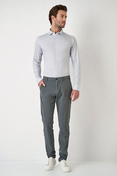 Desoto Skjorte Tidløs Elegance Print Blå Model / Voorkant