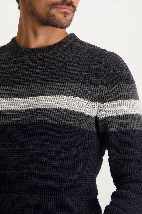 State Of Art Trøje Stribe Navy Model / Detail