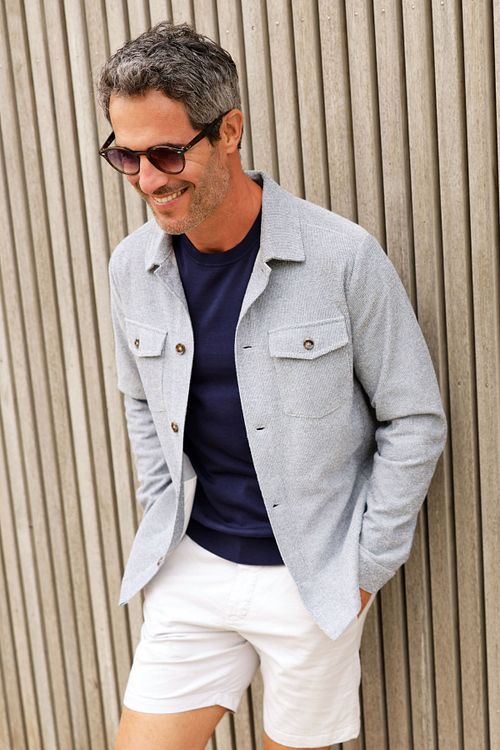 R2 Overshirt Blå Model / Sfeerbeeld