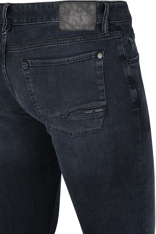 Cast Iron Riser Slim Jeans Vintage Washed Denim Black Product / Detail
