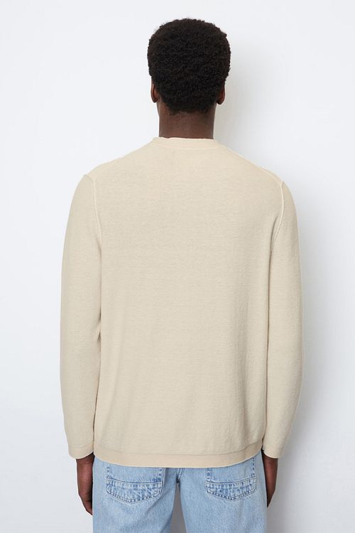 Jersey de cuello redondo Marc O'Polo en color crudo Model / Achterkant