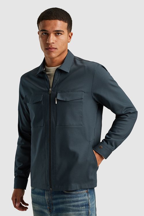 Cast Iron Overshirt Steel Blau Model / Voorkant