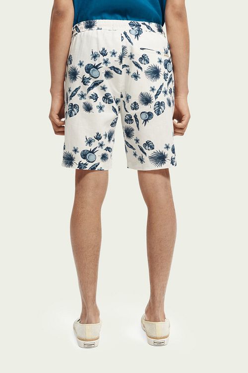 Scotch and Soda Short Wit Print Model / Achterkant