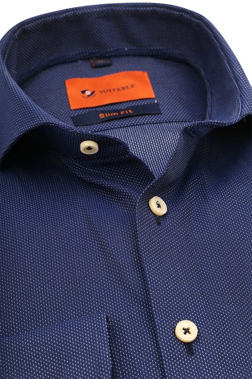 Suitable Overhemd Point Navy Product / Detail