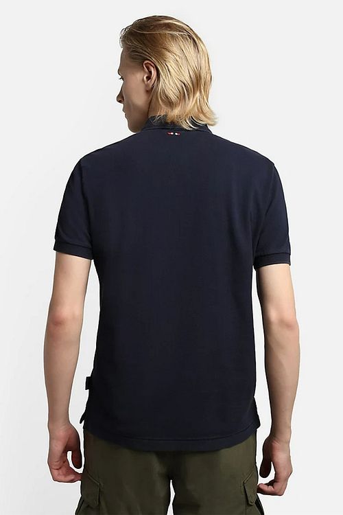Napapijri Polo Elbas Navy Blauw Model / Achterkant