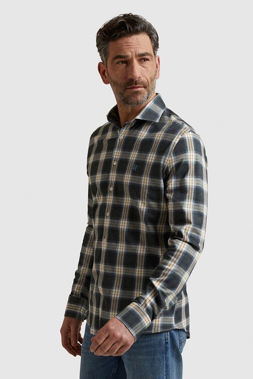 Vanguard Chemise A Carreaux Bleu Foncé Model / Zijkant