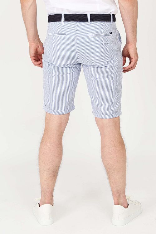 Suitable Short Pim Rayures Bleu Model / Achterkant