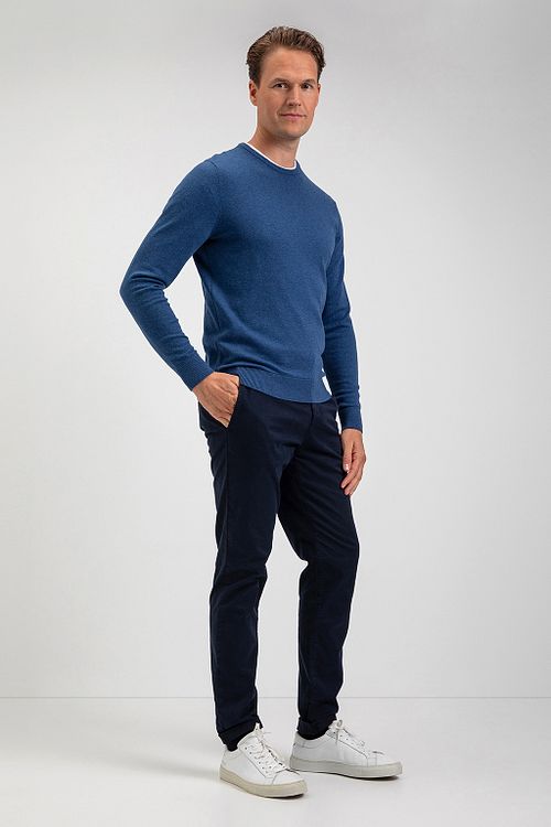 McGregor Pull Mix Laine Merino Mid Blauw Model / Voorkant