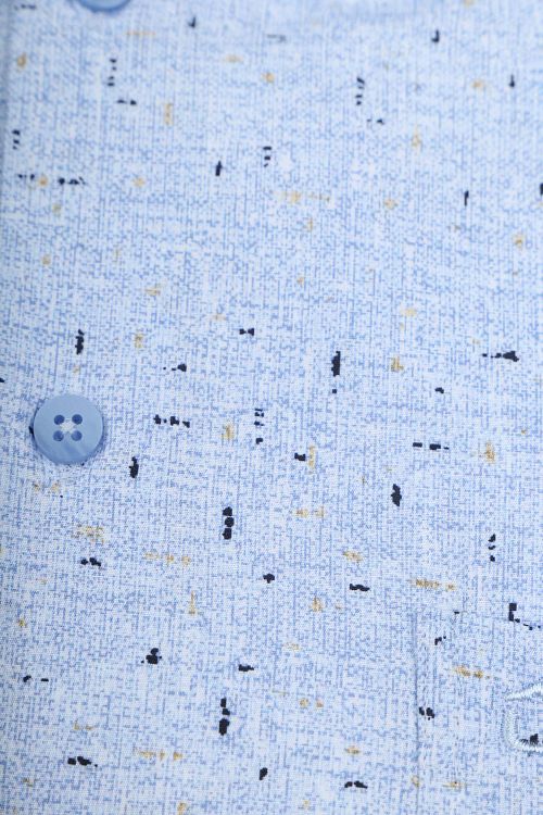 Camicia Ledub stampata azzurro chiaro con taschino Product / Detail
