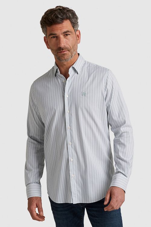 Camicia Vanguard a righe azzurra Model / Voorkant