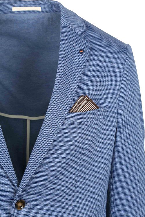 Suitable Giacca sartoriale Face Print Jeans Blu Product / Detail