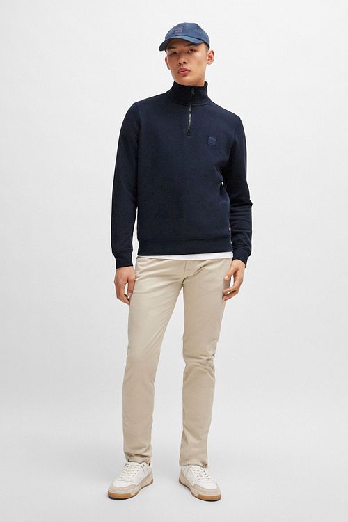 Maglione BOSS Zetrust Half Zip navy Model / Voorkant