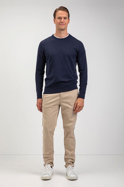 McGregor Pullover Wool Blend Navy Model / Voorkant