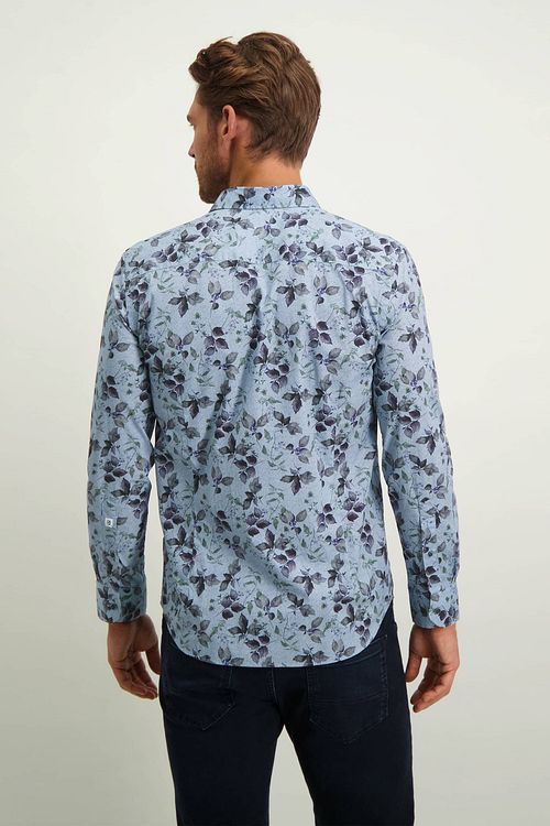 State Of Art Shirt Plants Blue Model / Achterkant