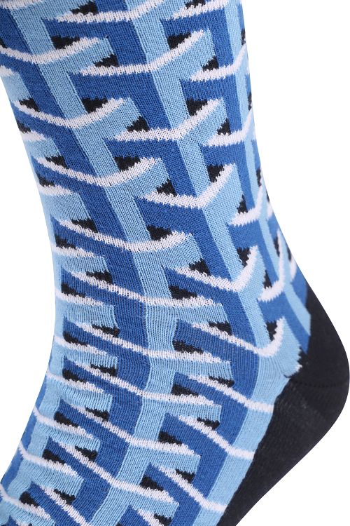 Suitable 3D Pattern Socks Blue