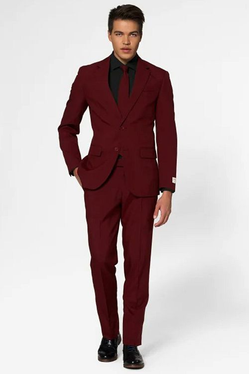 OppoSuits Kostuum Blazing Burgundy Model / Voorkant
