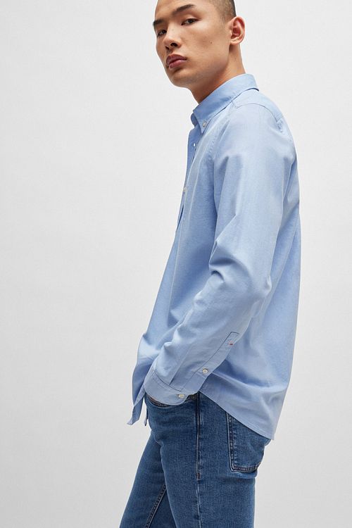 BOSS Rickert Skjorta Ljusblå Model / Zijkant