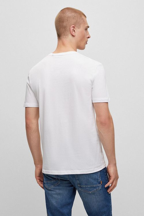 BOSS T-shirt Thinking White Model / Achterkant