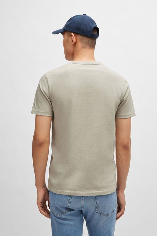 BOSS T-skjorte Tales Beige Model / Achterkant