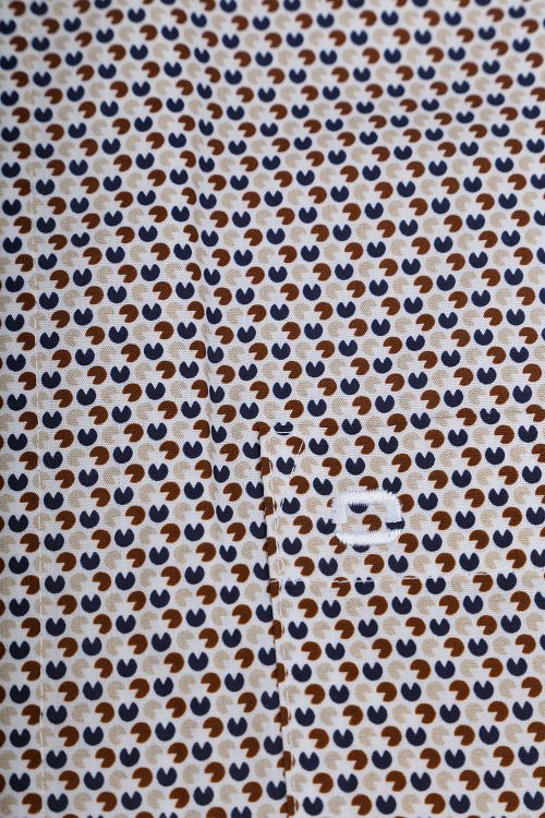 Olymp Luxor Overhemd Print Bruin Product / Detail