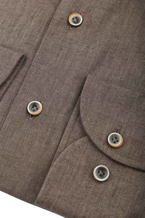 Profuomo Overhemd Flanel Bruin Product / Detail