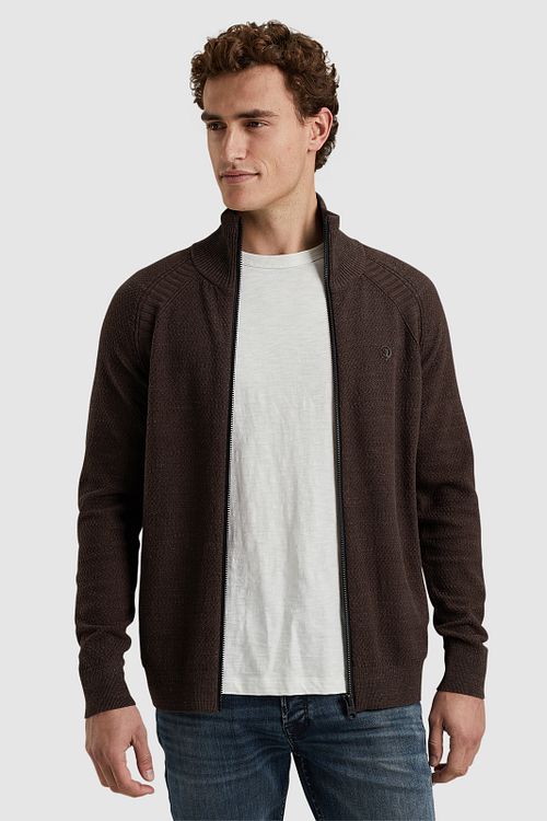 Cast Iron Strikket Vest i Brun Model / Voorkant