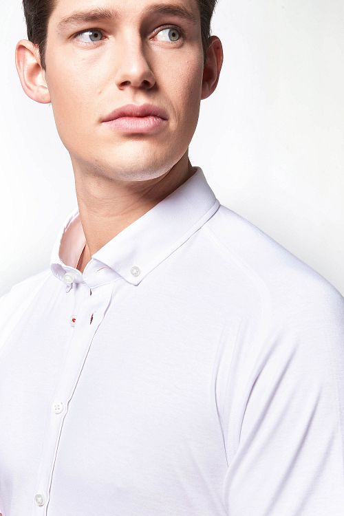 Camicia Desoto a maniche corte bianca Model / Detail
