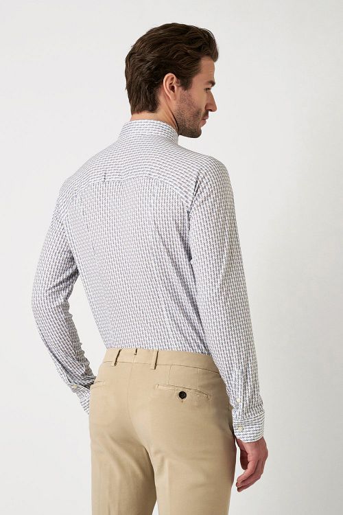 Camicia Desoto Timeless Elegance Print Greige Model / Achterkant
