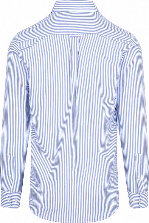 Camicia Steppin' Out in lino e cotone a righe blu Product / Achterkant