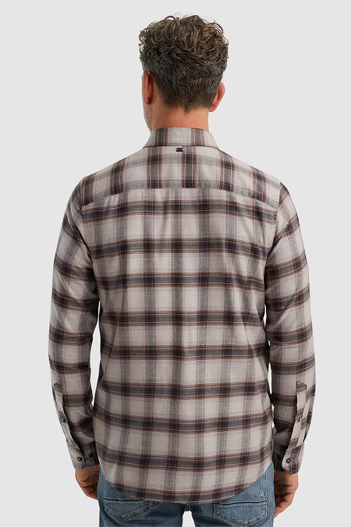 Camicia Vanguard a quadri taupe Model / Achterkant