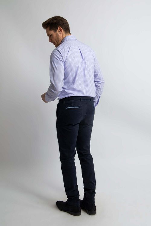 Camisa a cuadros Steppin' Out azul y rojo Model / Achterkant
