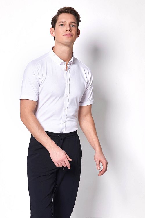 Camisa de manga corta Desoto blanca Model / Voorkant