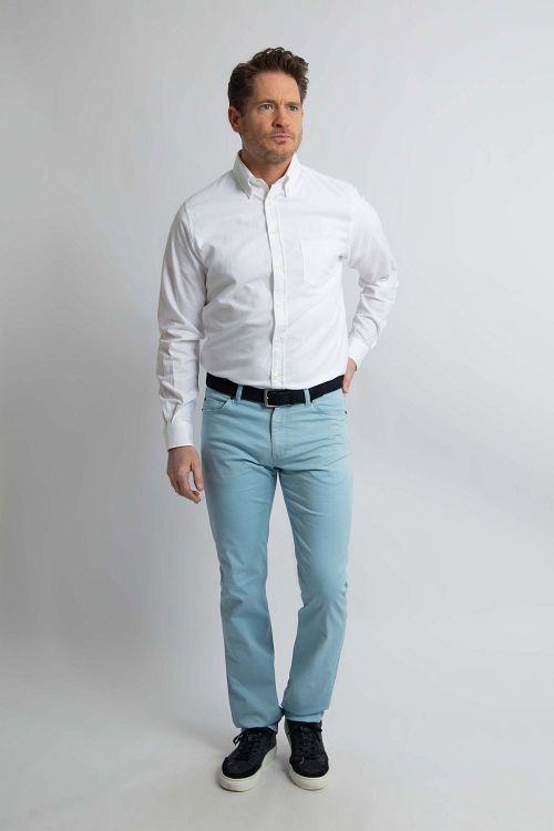 Camisa Steppin' Out de twill blanca Model / Voorkant