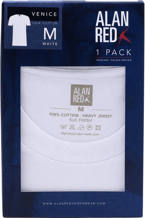 Camiseta Alan Red Venice Heavy Jersey de algodón en blanco Verpakking